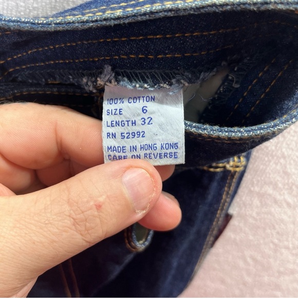 Jordache Vintage 80’s Straight Leg Jeans Womens 6 Blue Thick Denim 2596 - Picture 5 of 14